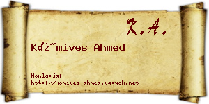 Kőmives Ahmed névjegykártya